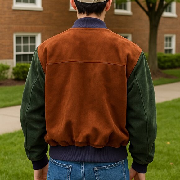 Vintage Rage Authentics Suede Bomber Jacket – Y2K Streetwear Grail, Men’s Large - Picture 2 of 16